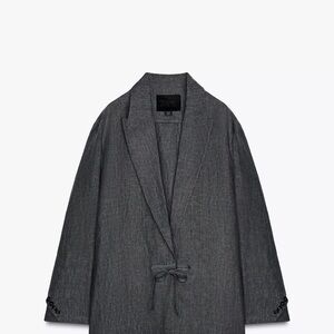 Zara Women’s 100% LINEN MINIMAL BLAZER ZW COLLECTION